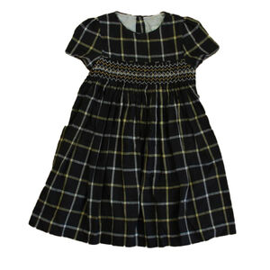 Edgehill Collection Girls Black Plaid Dress size: 4T